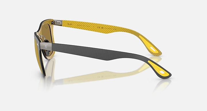 Ray-Ban SCUDERIA FERRARI MONZA LTD Dark And Yellow Carbon with Brown Gold Polarized+ Polarized+ lenses - Lateral
