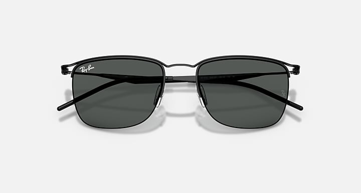 Ray-Ban RB8550 Black with Dark Grey Solid Color lenses - Closed Front
