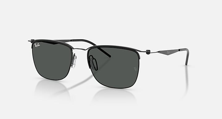 Ray-Ban RB8550 Black with Dark Grey Solid Color lenses - Quarter