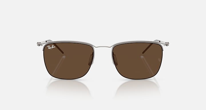 Ray-Ban RB8550 Gunmetal with Dark Brown Solid Color lenses - Front