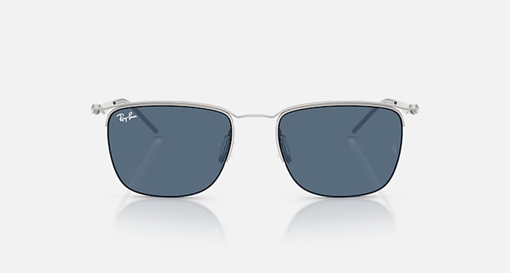 Ray-Ban RB8550 Silver with Blue Solid Color lenses - Front