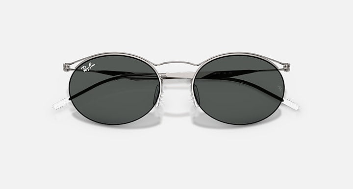 Ray-Ban RB8551 Gunmetal with Dark Grey Solid Color lenses - Closed Front