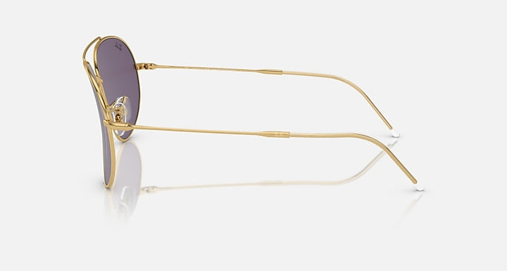 Ray-Ban AVIATOR REVERSE Arista Gold with Violet Solid Color lenses - Lateral