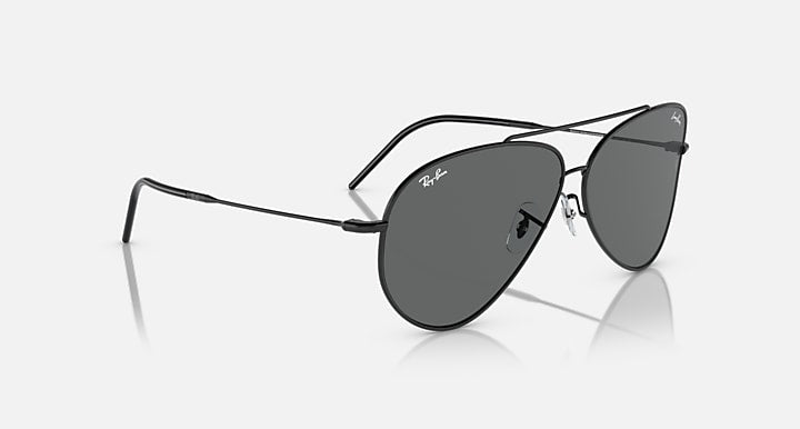 Ray-Ban LENNY KRAVITZ X AVIATOR REVERSE Black with Dark Grey Solid Color lenses - Alternative