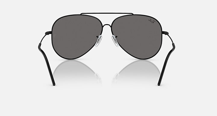 Ray-Ban AVIATOR REVERSE Black with Silver Solid Color - Mirror lenses - Back