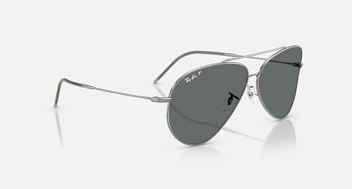Ray-Ban AVIATOR REVERSE Gunmetal with Polarized Dark Grey Solid Color lenses - Alternative
