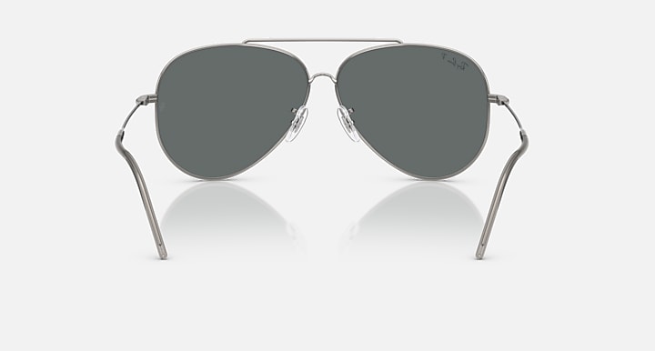 Ray-Ban AVIATOR REVERSE Gunmetal with Polarized Dark Grey Solid Color lenses - Back