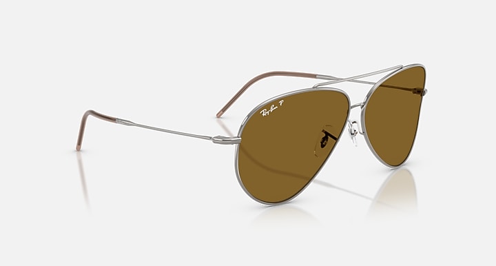 Ray-Ban AVIATOR REVERSE Gunmetal with Polarized Dark Brown Solid Color lenses - Alternative