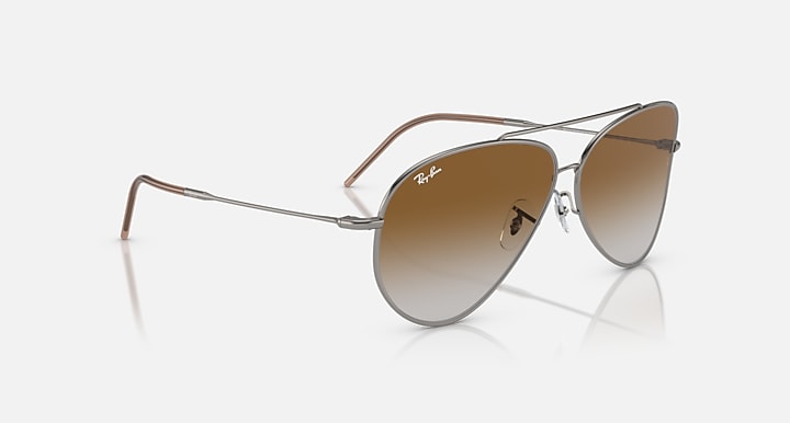 Ray-Ban AVIATOR REVERSE Gunmetal with Brown Gradient lenses - Alternative