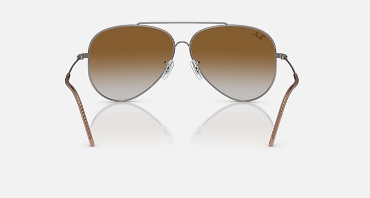 Ray-Ban AVIATOR REVERSE Gunmetal with Brown Gradient lenses - Back