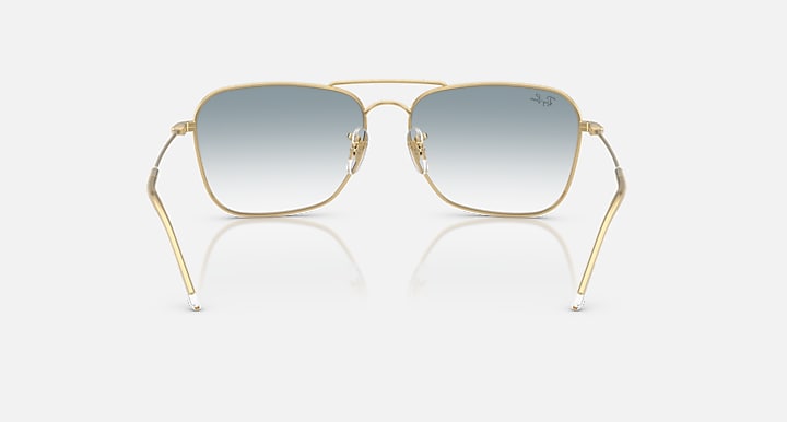 Ray-Ban CARAVAN REVERSE Arista Gold with Clear Gradient Blue Gradient lenses - Back
