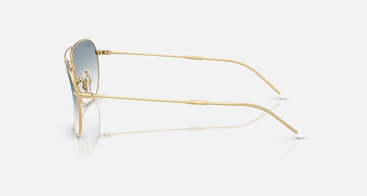 Ray-Ban CARAVAN REVERSE Arista Gold with Clear Gradient Blue Gradient lenses - Lateral