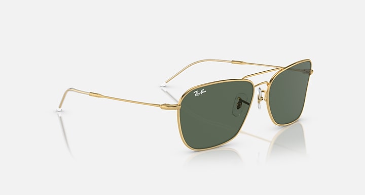 Ray-Ban CARAVAN REVERSE Arista Gold with G-15 Green Solid Color lenses - Alternative