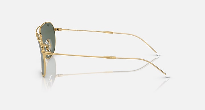 Ray-Ban CARAVAN REVERSE Arista Gold with G-15 Green Solid Color lenses - Lateral