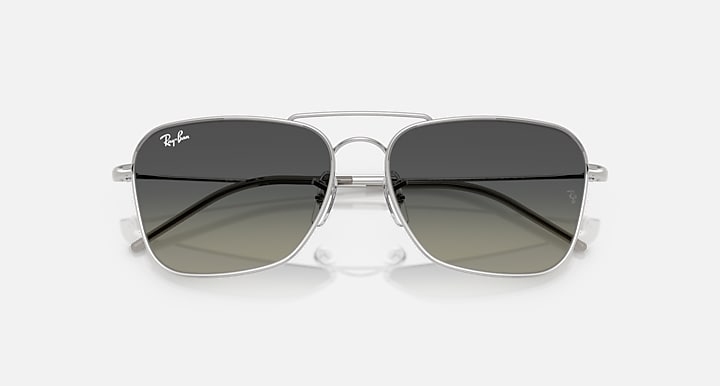 Ray-Ban CARAVAN REVERSE Silver with Grey Gradient Gradient lenses - Closed Front