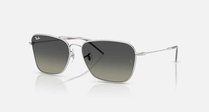 Ray-Ban CARAVAN REVERSE Silver with Grey Gradient Gradient lenses - Quarter