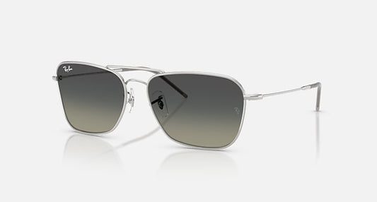 Ray-Ban CARAVAN REVERSE Silver with Grey Gradient Gradient lenses - Quarter
