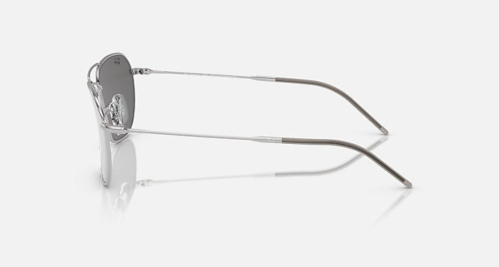 Ray-Ban CARAVAN REVERSE Silver with Silver Solid Color - Mirror lenses - Lateral