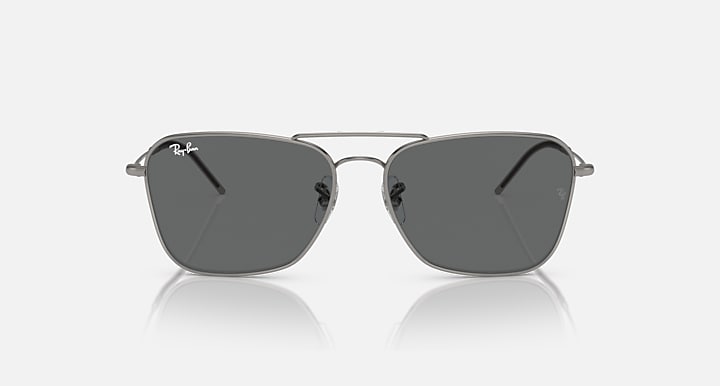 Ray-Ban CARAVAN REVERSE Gunmetal with Dark Grey Solid Color lenses - Front