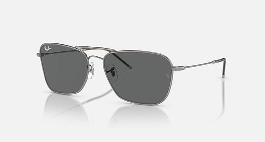 Ray-Ban CARAVAN REVERSE Gunmetal with Dark Grey Solid Color lenses - Quarter