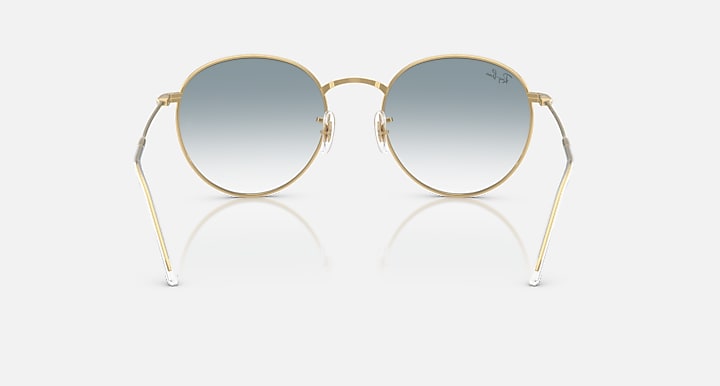 Ray-Ban ROUND REVERSE Arista Gold with Clear Gradient Blue Gradient lenses - Back
