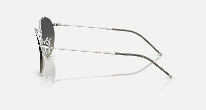 Ray-Ban ROUND REVERSE Silver with Grey Gradient Gradient lenses - Lateral