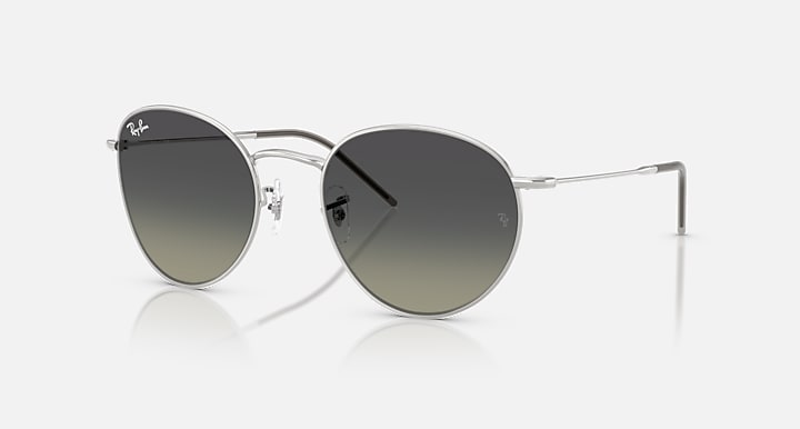 Ray-Ban ROUND REVERSE Silver with Grey Gradient Gradient lenses - Quarter