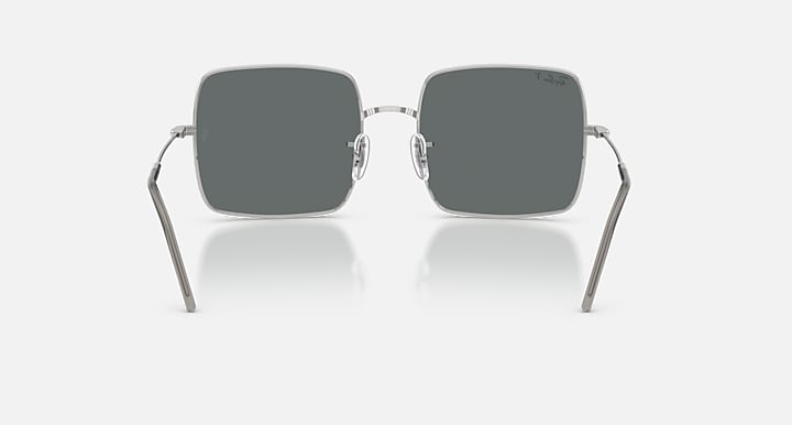 Ray-Ban SQUARE 1971 REVERSE Silver with Dark Grey Polarized Solid Color lenses - Back