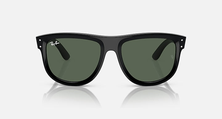 Ray-Ban BOYFRIEND REVERSE Black with G-15 Green Solid Color lenses - Front