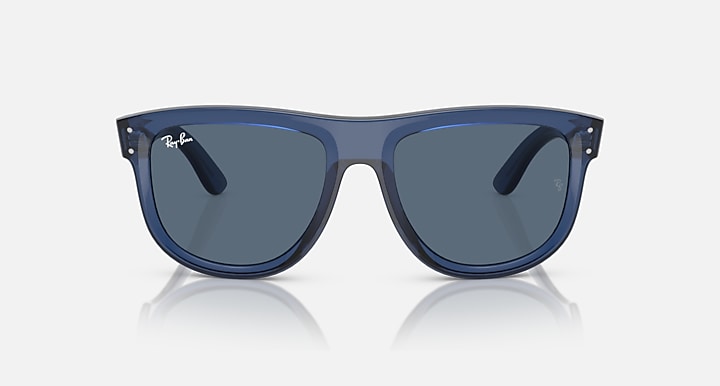 Ray-Ban BOYFRIEND REVERSE Transparent Navy Blue with Blue Solid Color lenses - Front