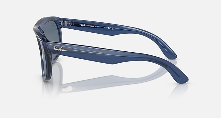 Ray-Ban BOYFRIEND REVERSE Transparent Navy Blue with Blue Solid Color lenses - Lateral