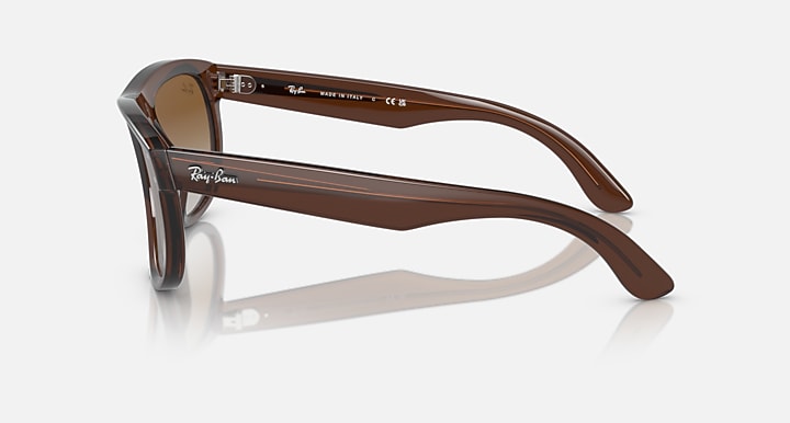 Ray-Ban BOYFRIEND REVERSE Transparent Brown with Brown Gradient lenses - Lateral