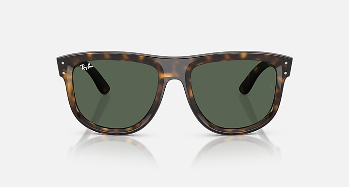 Ray-Ban BOYFRIEND REVERSE Dark Havana with Dark Green Solid Color lenses - Front