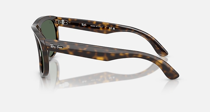 Ray-Ban BOYFRIEND REVERSE Dark Havana with Dark Green Solid Color lenses - Lateral