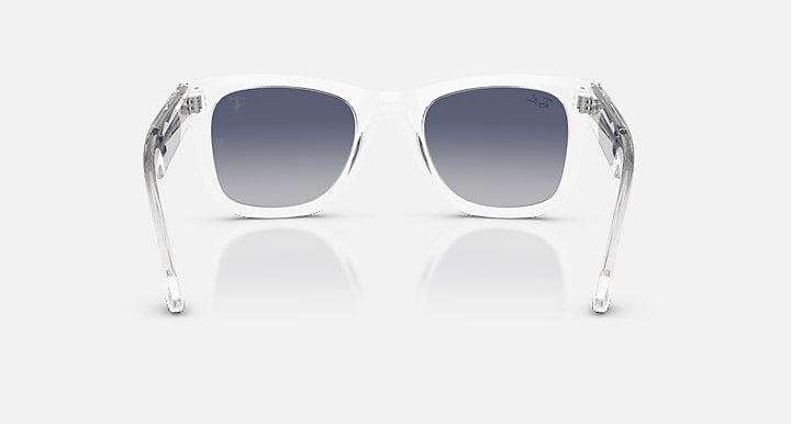 Ray-Ban CHARLES LECLERC DRIVER SPECIAL EDITION 2026 - SCUDERIA FERRARI COLLECTION Transparent with Light Grey Gradient Dark Blue Gradient lenses - Back