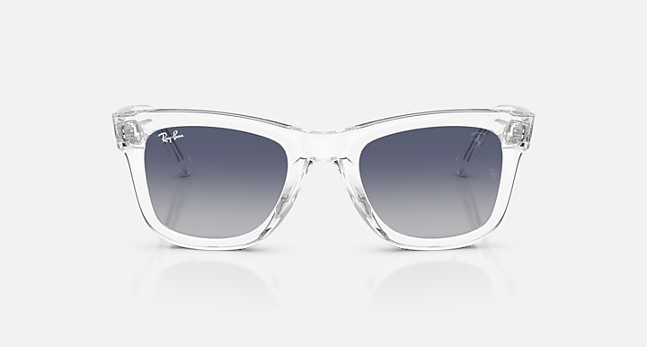 Ray-Ban CHARLES LECLERC DRIVER SPECIAL EDITION 2026 - SCUDERIA FERRARI COLLECTION Transparent with Light Grey Gradient Dark Blue Gradient lenses - Front