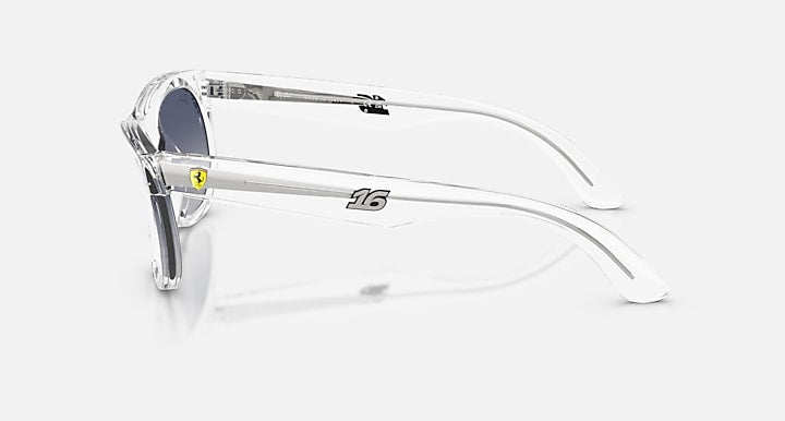 Ray-Ban CHARLES LECLERC DRIVER SPECIAL EDITION 2026 - SCUDERIA FERRARI COLLECTION Transparent with Light Grey Gradient Dark Blue Gradient lenses - Lateral