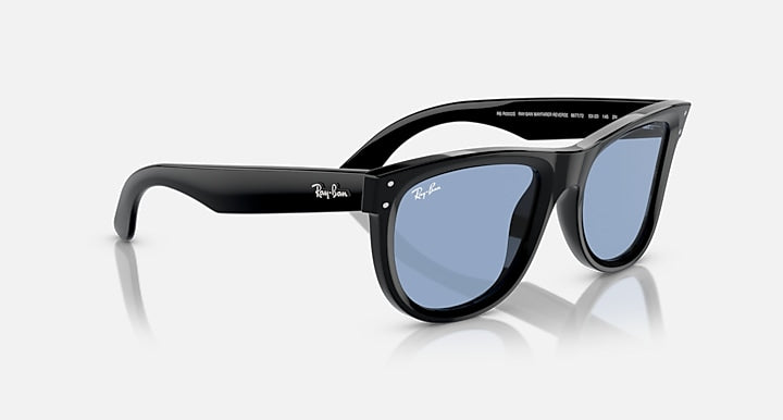 Ray-Ban WAYFARER REVERSE Black with Light Blue Solid Color lenses - Alternative