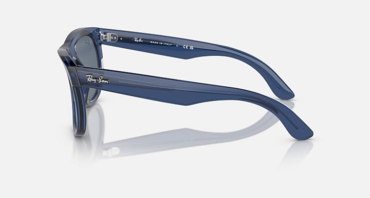 Ray-Ban WAYFARER REVERSE Transparent Navy Blue with Dark Blue Solid Color lenses - Lateral