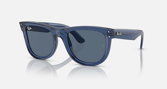 Ray-Ban WAYFARER REVERSE Transparent Navy Blue with Dark Blue Solid Color lenses - Quarter