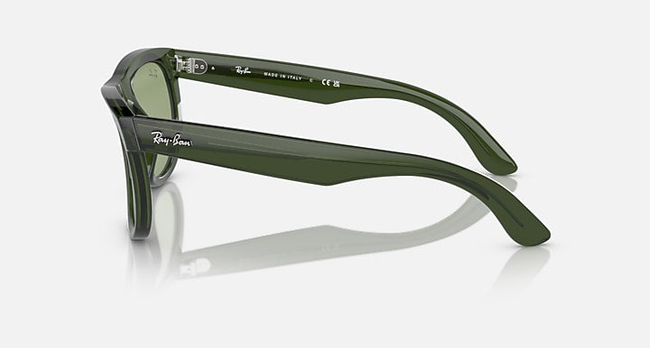 Ray-Ban WAYFARER REVERSE LIMITED Transparent Green with Green Solid Color lenses - Lateral