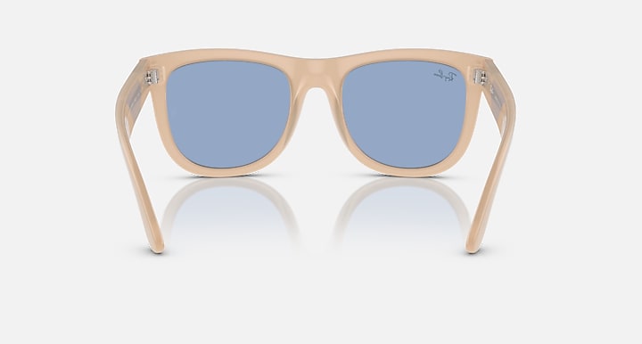 Ray-Ban WAYFARER REVERSE Opal Beige & Honey with Light Blue Solid Color lenses - Back