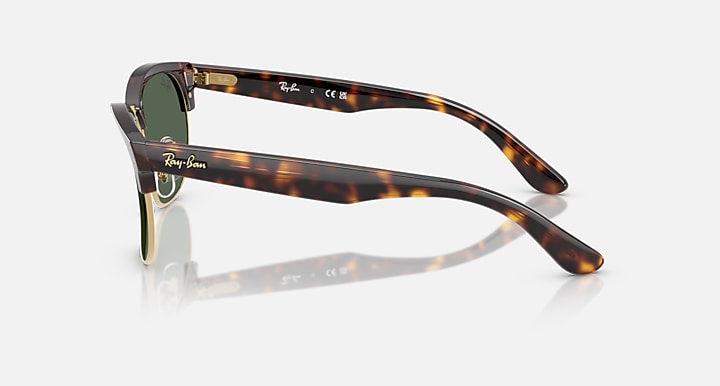 Ray-Ban CLUBMASTER REVERSE Havana with Dark Green Solid Color lenses - Lateral