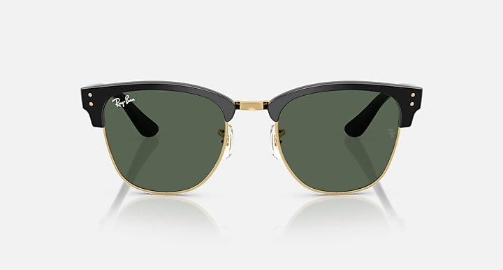 Ray-Ban CLUBMASTER REVERSE Black On Arista; Black with Dark Green Solid Color lenses - Front