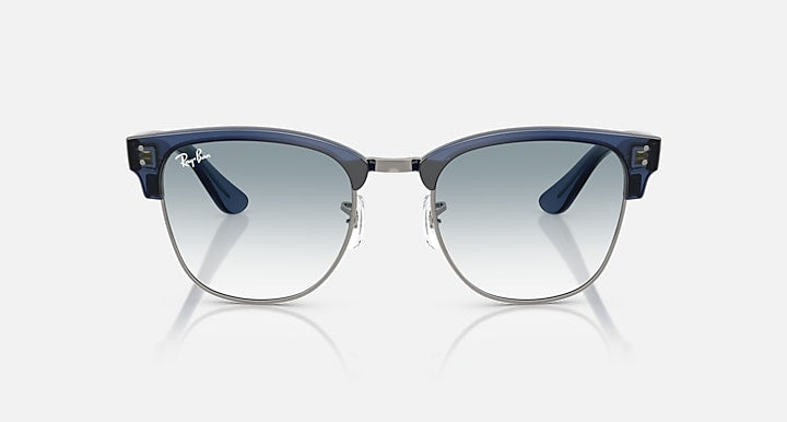 Ray-Ban CLUBMASTER REVERSE Transparent Navy Blue On Gunmetal; Transparent Navy Blue with Clear Gradient Blue Gradient lenses - Front