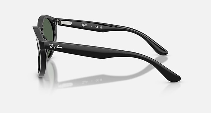 Ray-Ban 2180 REVERSE Black with Dark Green Solid Color lenses - Lateral
