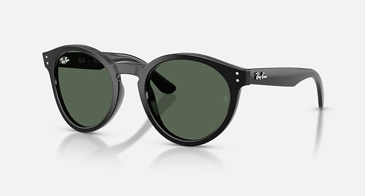 Ray-Ban 2180 REVERSE Black with Dark Green Solid Color lenses - Quarter
