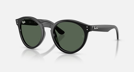 Ray-Ban 2180 REVERSE Black with Dark Green Solid Color lenses - Quarter