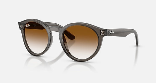Ray-Ban 2180 REVERSE Transparent Dark Grey with Clear Gradient Brown Gradient lenses - Quarter