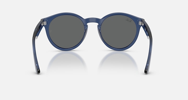 Ray-Ban 2180 REVERSE Transparent Navy Blue with Dark Grey Solid Color lenses - Back